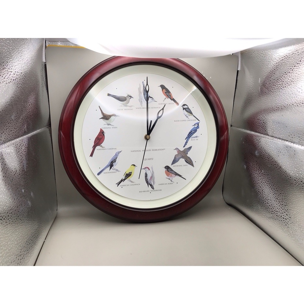 Audubon Clock With Chimes Of Bird Calls Tested Works - Picture 3 of 12